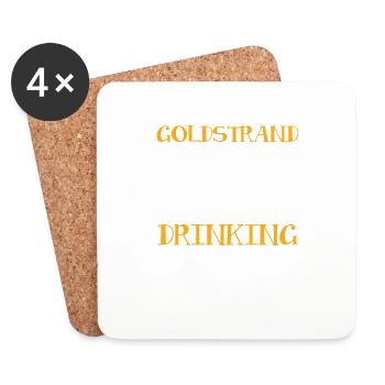 L’équipe de consommation de Golden Sands - Dessous de verre (lot de 4) - blanc - Devant