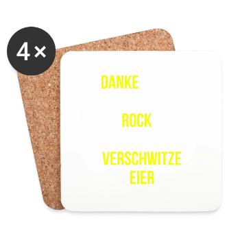 Schwitzen - Untersetzer (4er-Set) - Weiß - Vorne