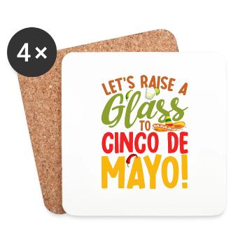 Cinco De Mayo Party Viva Mexico Cinco De Mayo Lehr - Dessous de verre (lot de 4) - blanc - Devant