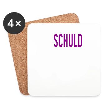 Unschuld vom Lande - Mädchen, Girls, Frauen - Untersetzer (4er-Set) - Weiß - Vorne