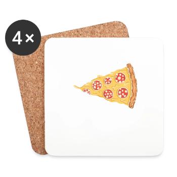 Pizza Italy Food Pizza Makers - Coasters (set of 4) - white - Front