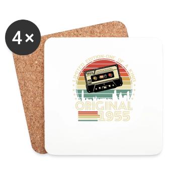 Classic Gift '55 - 68/69 Years - Coasters (set of 4) - white - Front