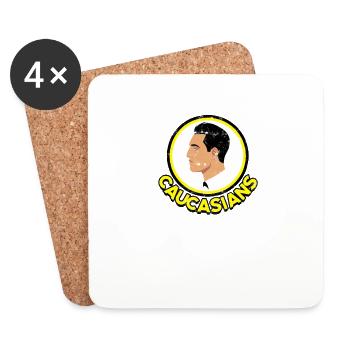 Caucasiens - Identité ethnique - Dessous de verre (lot de 4) - blanc - Devant