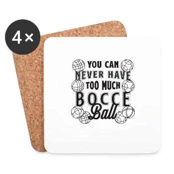 Vous ne pouvez jamais avoir trop de pétanque - Dessous de verre (lot de 4) - blanc - Devant
