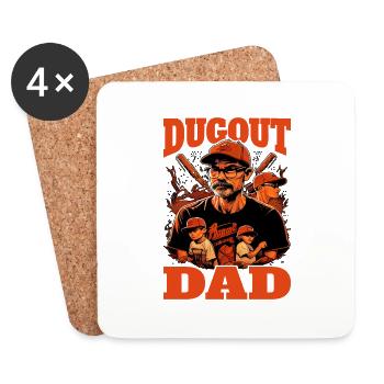 Dugout Dad 5 - Coasters (set of 4) - white - Front