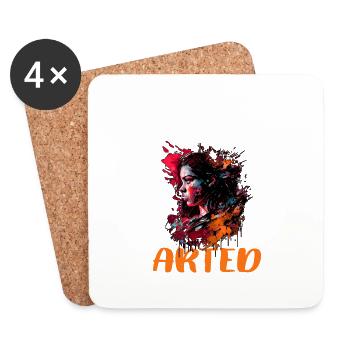 Excuse Me I Arted 13 - Untersetzer (4er-Set) - Weiß - Vorne