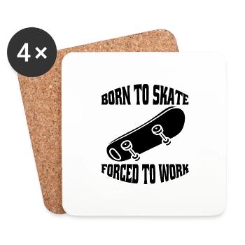 Skateboard Skaten Skate-Fan Skater Skateboarding - Untersetzer (4er-Set) - Weiß - Vorne