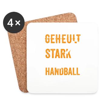 Handball nix für Weicheier - Untersetzer (4er-Set) - Weiß - Vorne