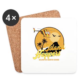 Larves de l’île - Dessous de verre (lot de 4) - blanc - Devant