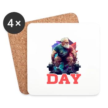 I Hate Leg Day 19 - Untersetzer (4er-Set) - Weiß - Vorne
