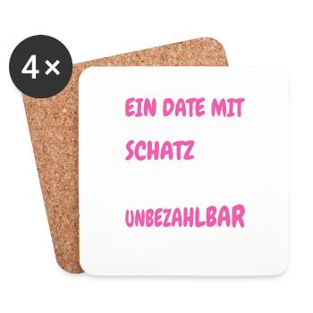 Ein date mit meinem Schatz Staubsauger - Untersetzer (4er-Set) - Weiß - Vorne