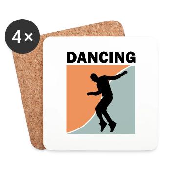 Danse Musique de danse - Dessous de verre (lot de 4) - blanc - Devant