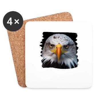 Alder Weißkopfseeadler Vogel SteinAdler - Untersetzer (4er-Set) - Weiß - Vorne