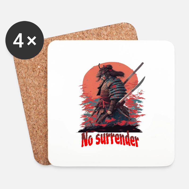 Samurai - Coasters (set of 4) - white