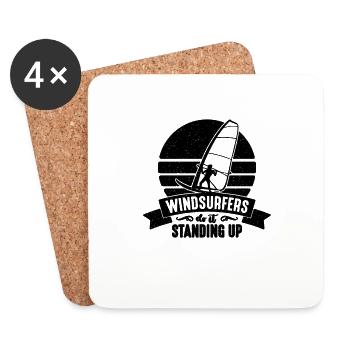 Windsurfers Do It Surfboarding Windsurfing Lover - Coasters (set of 4) - white - Front