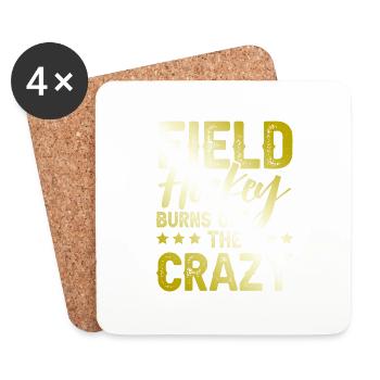 Field hockey sport - Coasters (set of 4) - white - Front