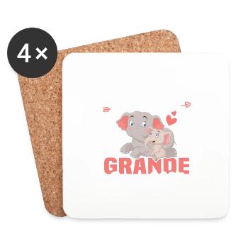 J'ai un secret Je Vais Être Grande Soeur 2025 - Dessous de verre (lot de 4) - blanc - Devant
