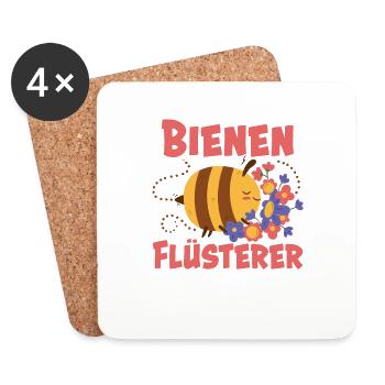 Bienen Flüsterer - Untersetzer (4er-Set) - Weiß - Vorne