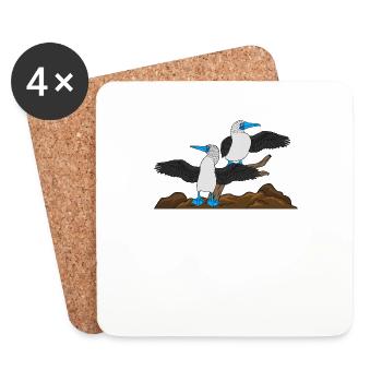 blue-footed booby - Coasters (set of 4) - white - Front