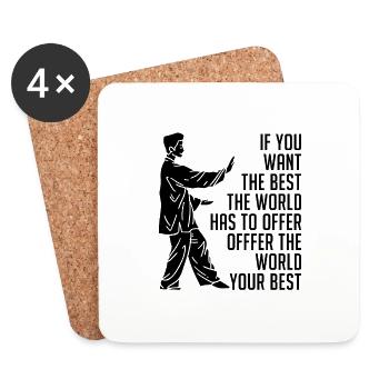 If You Want The Best Tai Chi Taiji Tai Chi Lover - Coasters (set of 4) - white - Front