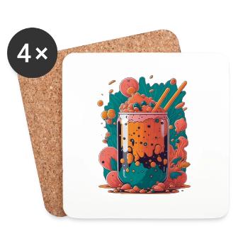 Cocktail Summer - Untersetzer (4er-Set) - Weiß - Vorne