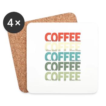 Coffee Coffee Coffee - Untersetzer (4er-Set) - Weiß - Vorne