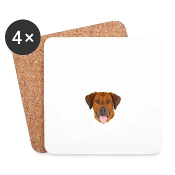 Endlich stolzer Papa - Rhodesian Ridgeback - Untersetzer (4er-Set) - Weiß - Vorne