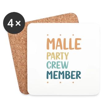 Malle Party Crew - Untersetzer (4er-Set) - Weiß - Vorne
