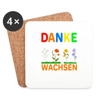 Danke dass du uns beim Wachsen geholfen hast! - Untersetzer (4er-Set) - Weiß - Vorne