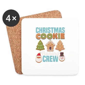 Christmas Cookie Baking Crew Traditional - Coasters (set of 4) - white - Front