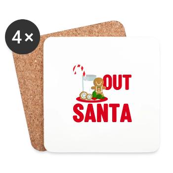 I have a merry Christmas for Santa Claus - Coasters (set of 4) - white - Front