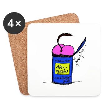 DOSE Affenaasch Comic Style - Untersetzer (4er-Set) - Weiß - Vorne