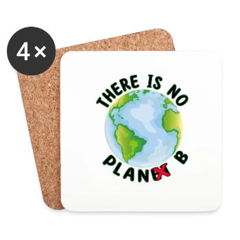There is no Plan B Earth - Umweltschützer - Untersetzer (4er-Set) - Weiß - Vorne