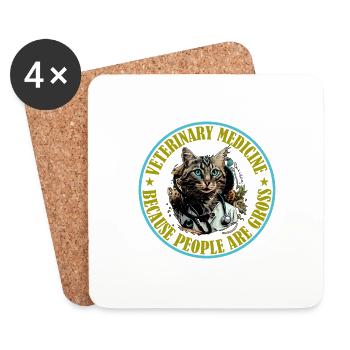 Veterinary Medicine Because People Are Gross 17 - Untersetzer (4er-Set) - Weiß - Vorne