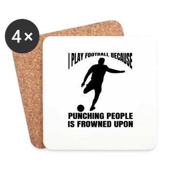 Soccer Player Soccer Design Soccer Team - Coasters (set of 4) - white - Front