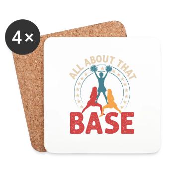 Tout sur cette pom-pom girl de base - Dessous de verre (lot de 4) - blanc - Devant