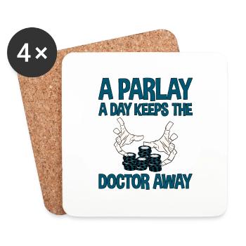 A Parlay A Day Keeps The Doctor Away 2 - Untersetzer (4er-Set) - Weiß - Vorne