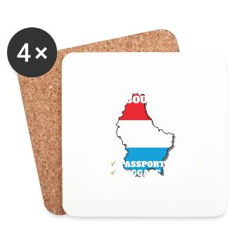 Luxembourg Bound Country Travel Luxembourger Flag - Coasters (set of 4) - white - Front