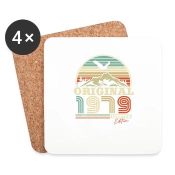 Original 1979 Vintage Vintage Birthday Retro - Coasters (set of 4) - white - Front
