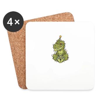 This is my Christmas pajama shirt TRex - Coasters (set of 4) - white - Front