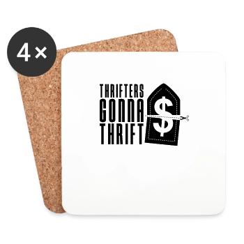 Thrifters Gonna Thrift Loves Second Hand Thrifter - Untersetzer (4er-Set) - Weiß - Vorne