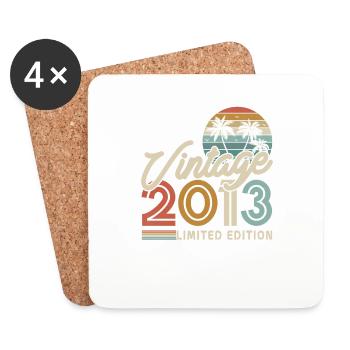 Vintage Jahrgang 2013 Geschenk - Untersetzer (4er-Set) - Weiß - Vorne