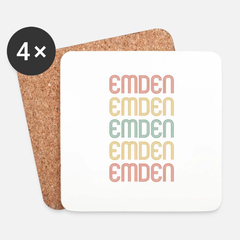 Emdenerin Emdener Emden - Untersetzer (4er-Set) - Weiß