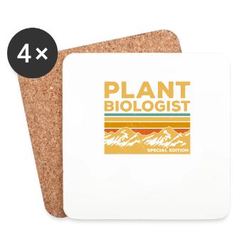Vintage Pflanzenbiologe Sonderausgabe Botanik - Untersetzer (4er-Set) - Weiß - Vorne