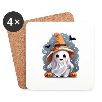 Ghosti - Untersetzer (4er-Set) - Weiß - Vorne