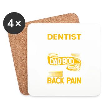 Dentist Bod Like A Dad Bod Funny Dentistry - Untersetzer (4er-Set) - Weiß - Vorne