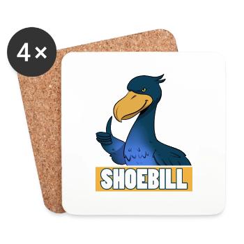 Bec-de-chaussure Ornithologue Forêt I Cadeau - Dessous de verre (lot de 4) - blanc - Devant