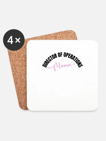 Director Of operations Mama Mother - Untersetzer (4er-Set) - Weiß