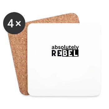 Absolument rebelle, tendance, déclaration élégante - Dessous de verre (lot de 4) - blanc - Devant