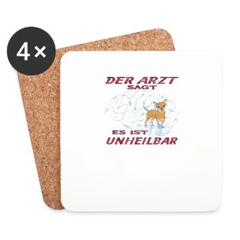 Hund Chihuahua Hundebesitzer Gechenkidee - Untersetzer (4er-Set) - Weiß - Vorne